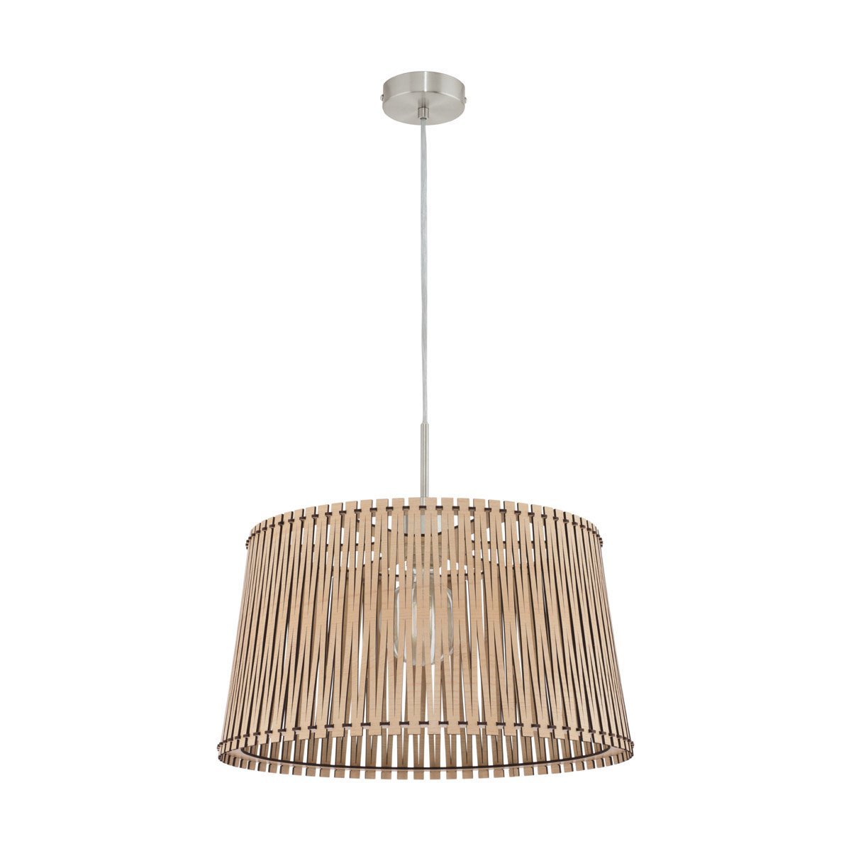Eglo Hanglamp Sendero nikkel mat met licht houtbruin - 96193