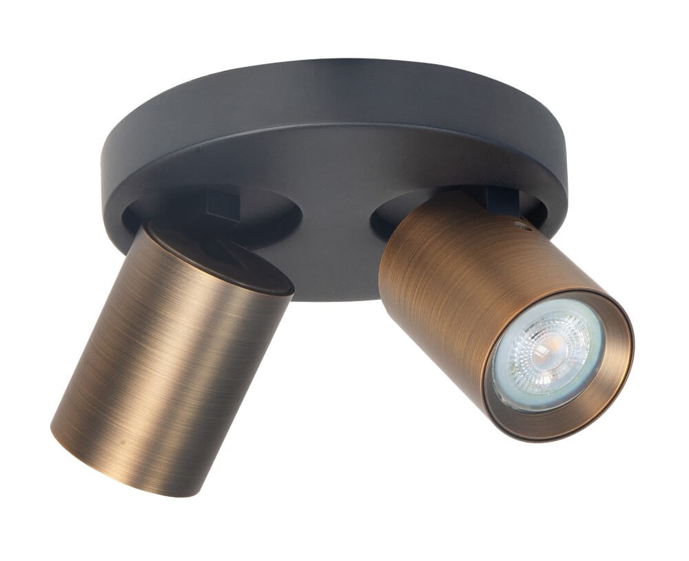Highlight Opbouwspot Oliver 2-lichts brons - S7156.32