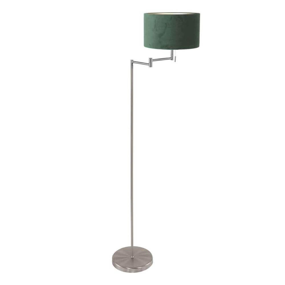 Steinhauer VloerlampBella metaal met groene kap - 3880ST