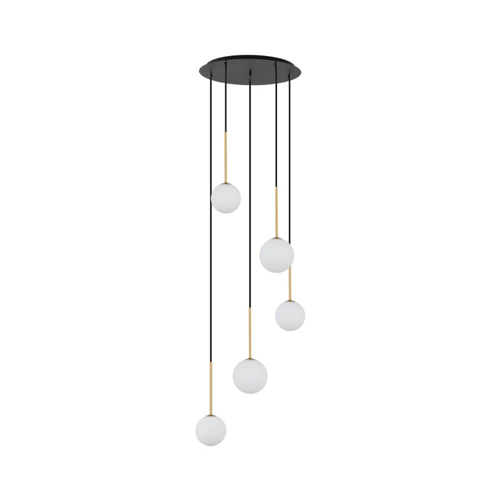 Lyora Glazen plafondlampKaro 5x wit glas - 10303