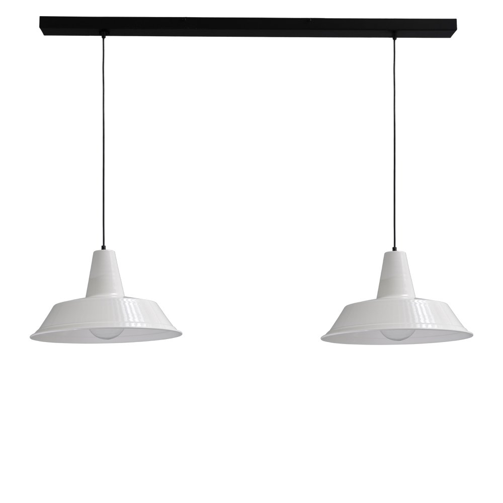 Masterlight Retro witte eettafellamp Industria 2x45 - 2547-06-06-S-130-2