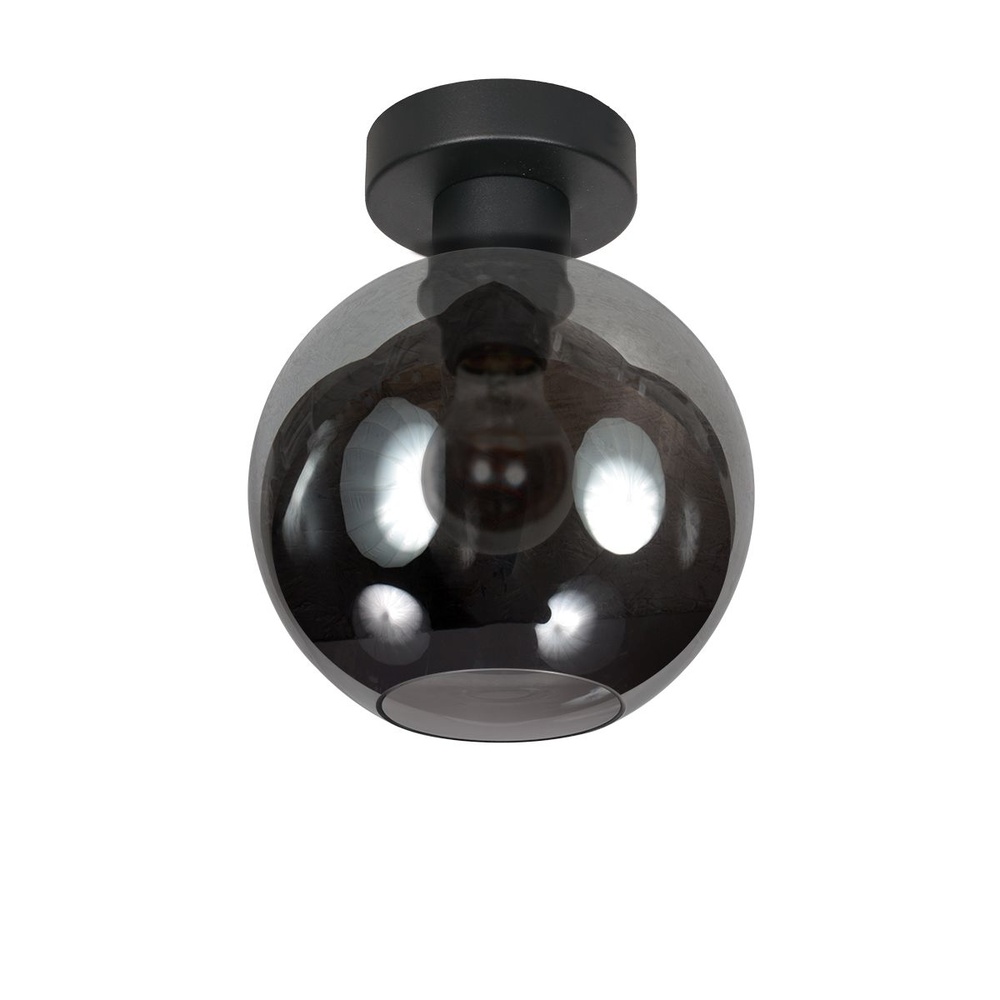 Steinhauer PlafondlampBloeba bol smoke glas Ø 15cm - 4373ZW