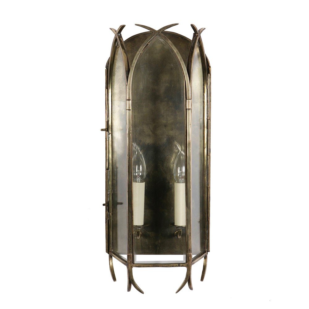 Limehouse Antieke muurlamp Gothic 61cm - gepolijst nikkel (N) - 732A