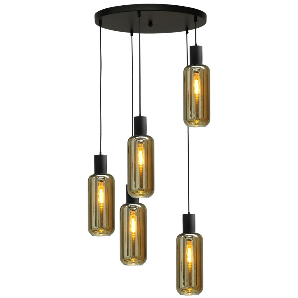 Masterlight Hanglamp Bounty 5-lichts zwart - 2472-05-05-50-5-5