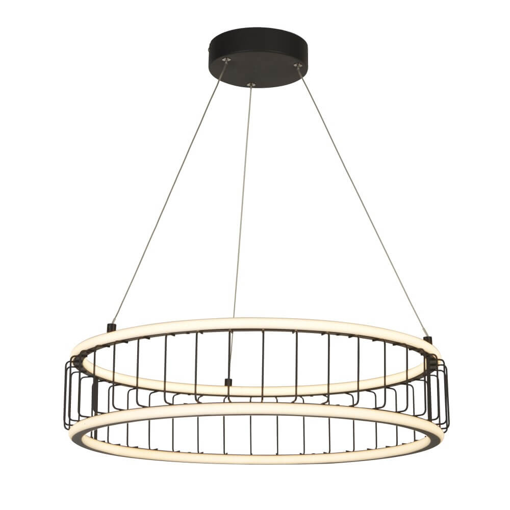 Searchlight Led hanglampCircolo Ø 57cm - 54214-1BK