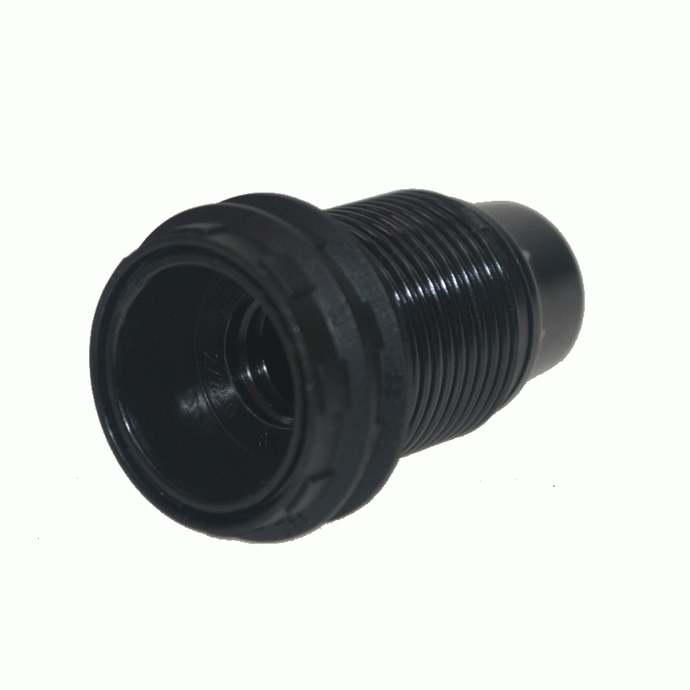 Fitting E14 - Base zwart met 2 ringen Vtac 8717692021641