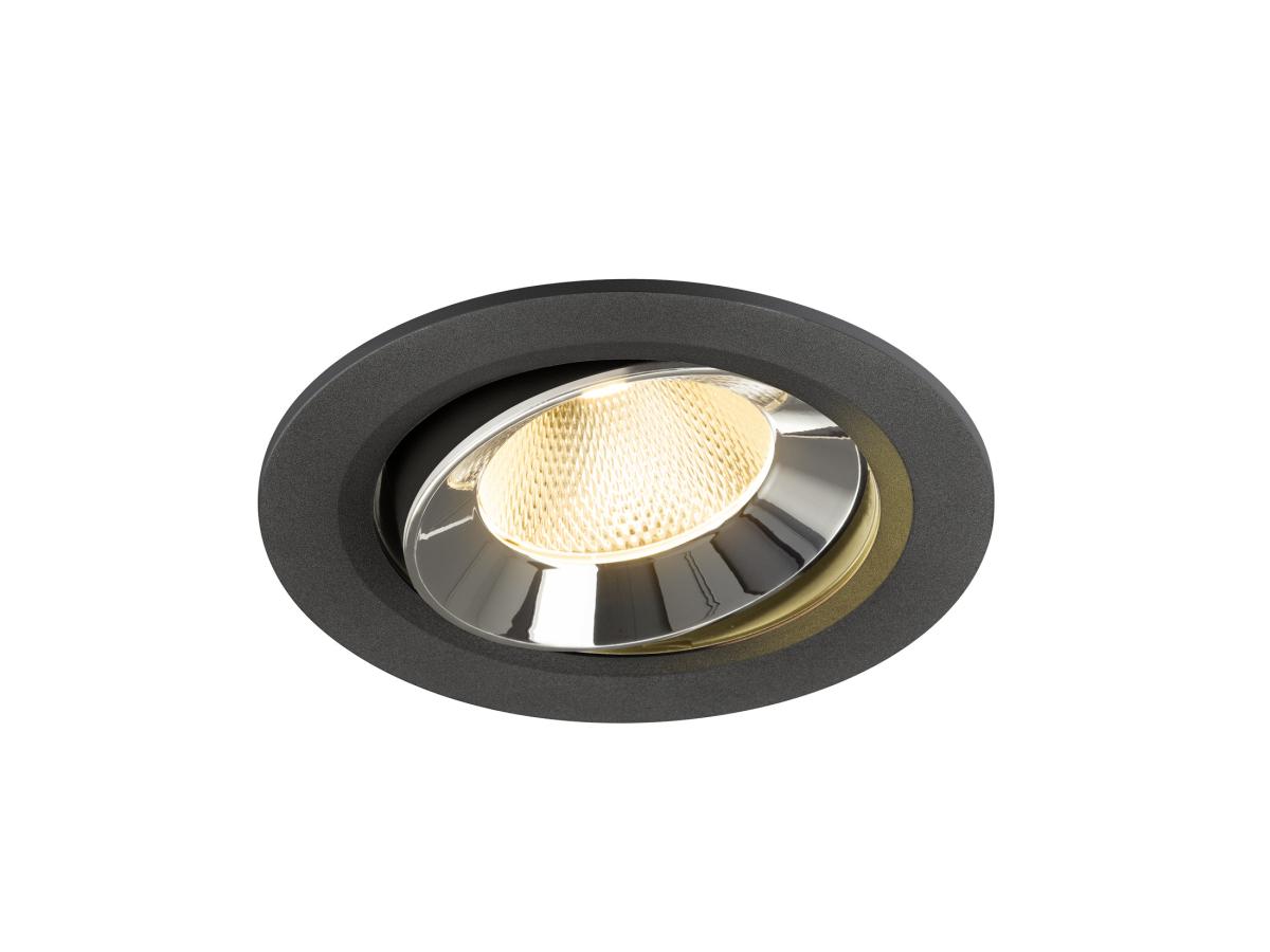 SLV InbouwspotNuminos Move L zwart/chroom 3000K - 20gr - 1009830