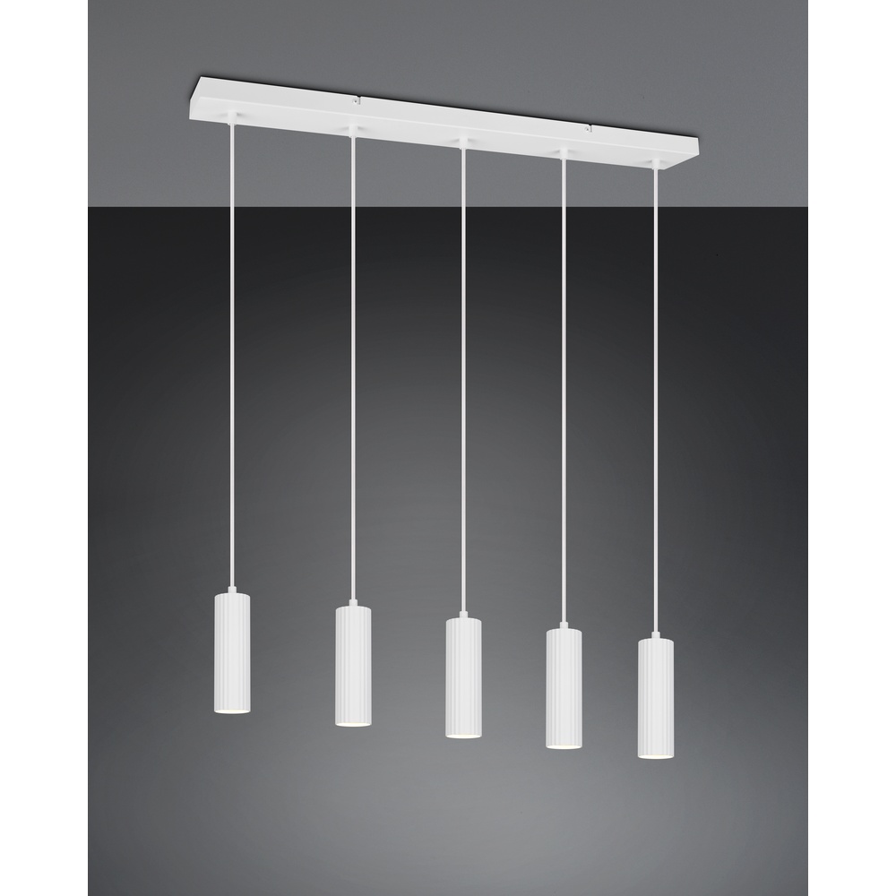 Trio 5-lichts hanglamp Soka wit - 367700531