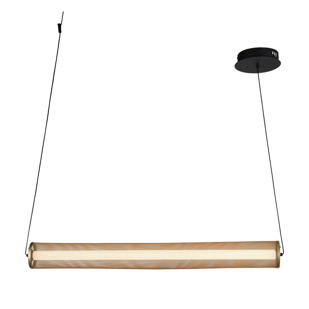 Searchlight Hanglamp Thread zwart met goud mesh - 25151-1BK