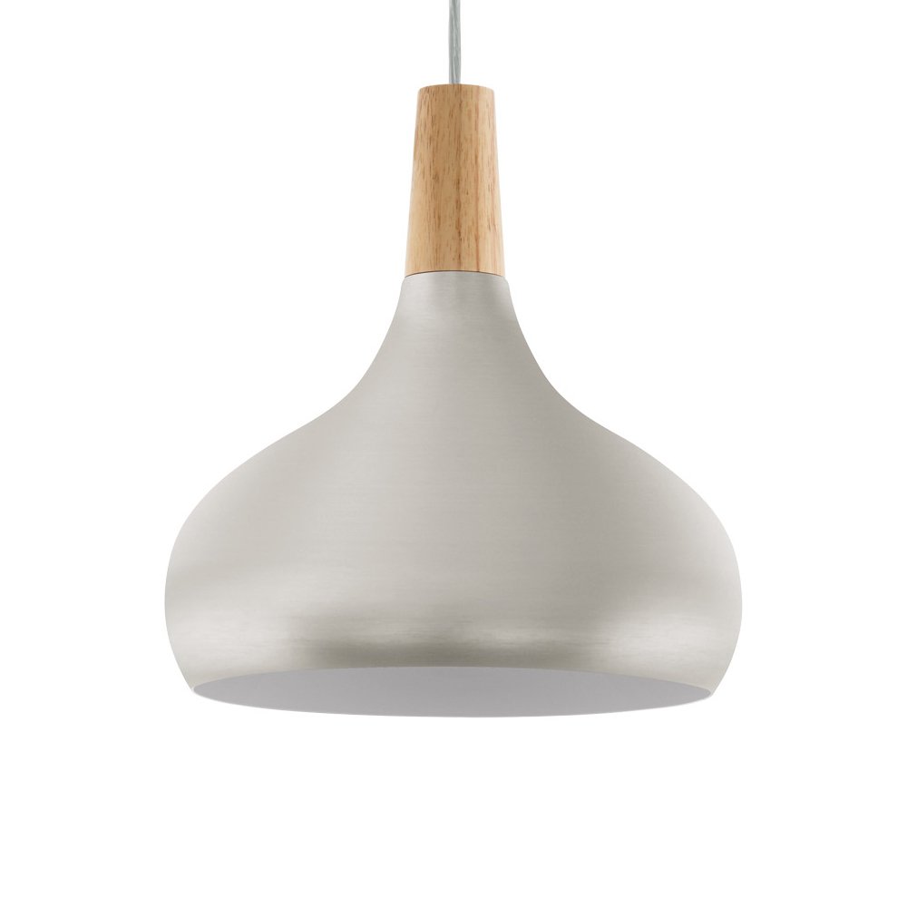 Eglo Moderne hanglampSabinar 28cm RVS met houtbruin - 901181