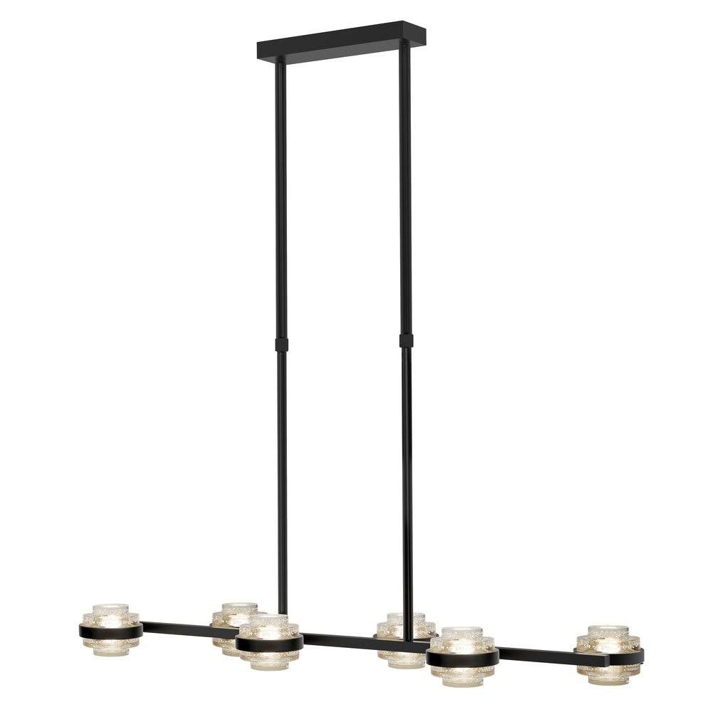 Highlight HanglampDynasty zwart 5-lichts helder glas - H5508.20