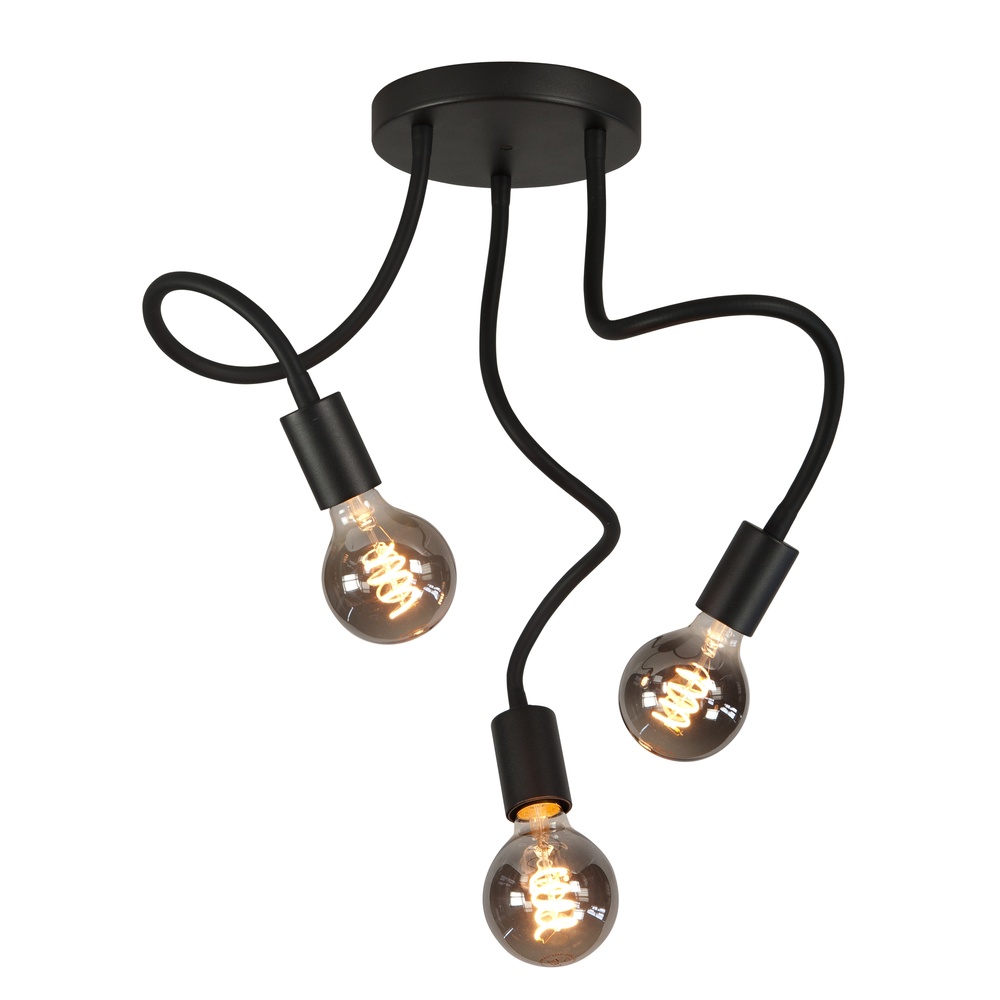 Highlight Design plafondlamp Flex zwart 3-lichts - P6626.01