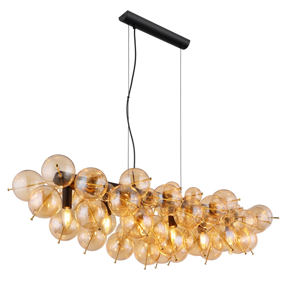 Globo Unieke hanglampUdo amber glas 100cm - 15633H1A