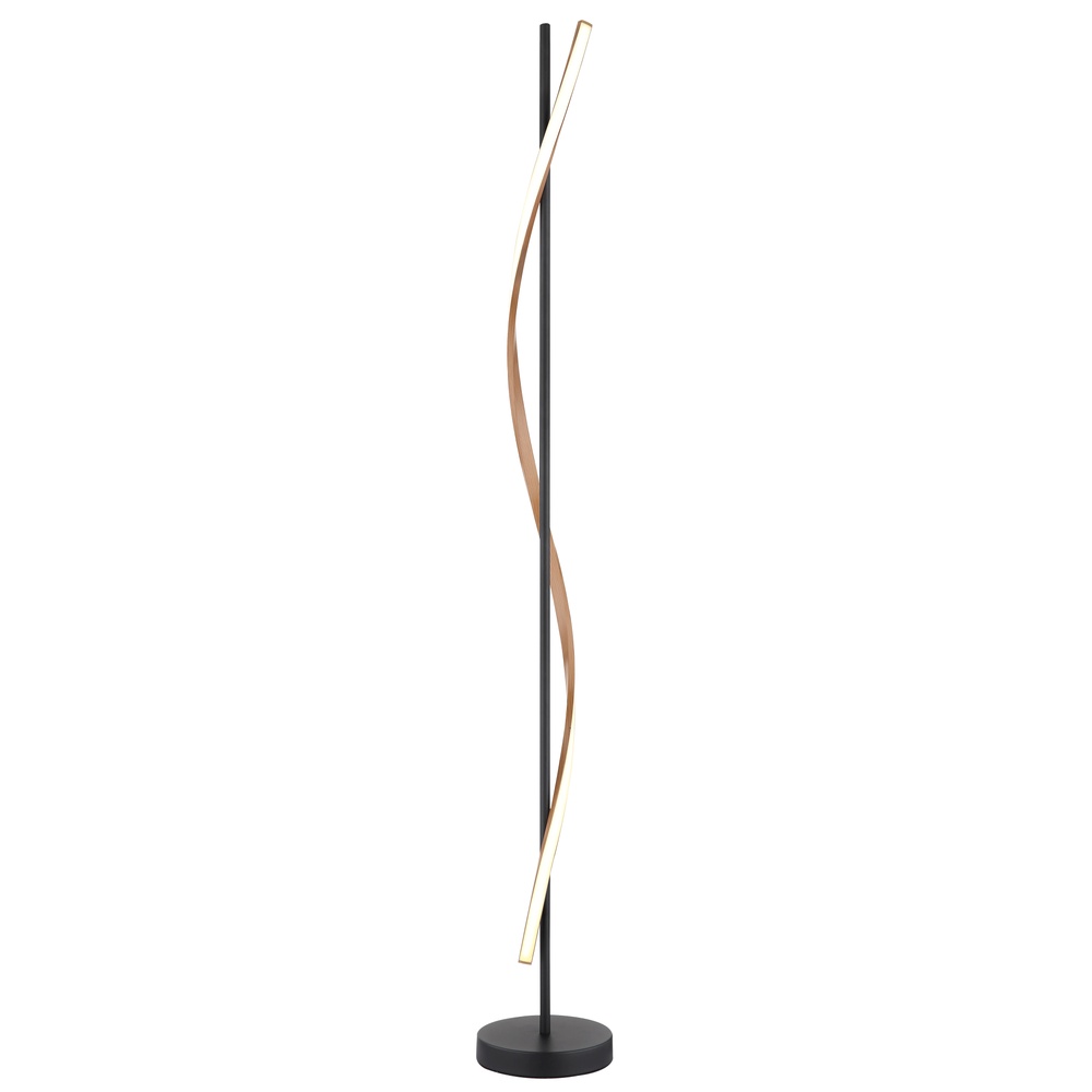 Globo Design vloerlamp Watkins zwart - 67354S