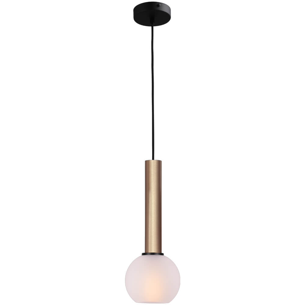 Masterlight Hanglamp Ø 15cm Bella 2 Messing goud met mat wit glas - 2980-02-06-15