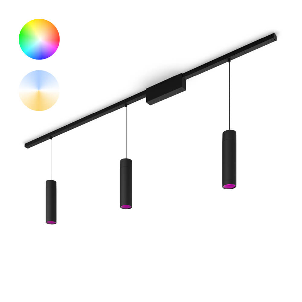 Philips Hue Perifo - White and color set van 3 hanglampen zwart - 929003117101