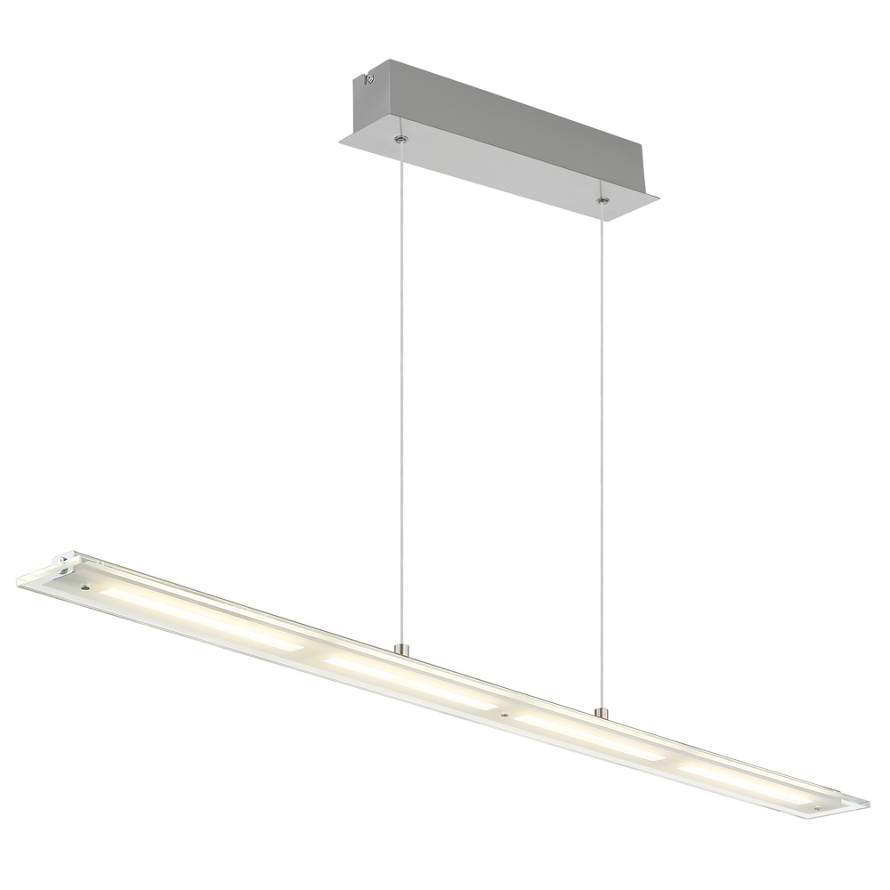 Globo Hanglamp Novak nikkel 115cm - 17019H1