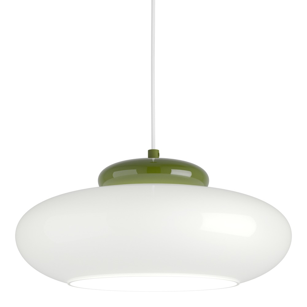 Design hanglamp Berardelli wit met groen Ø 32cm
