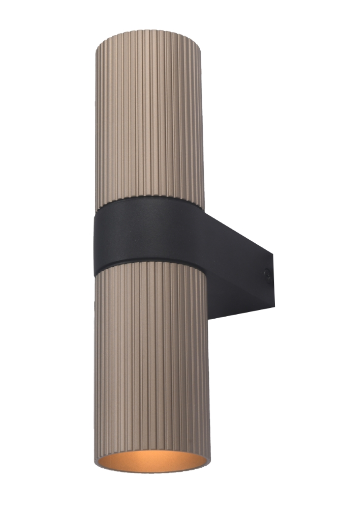 Wandspot ribbels Linea Champagne met zwart