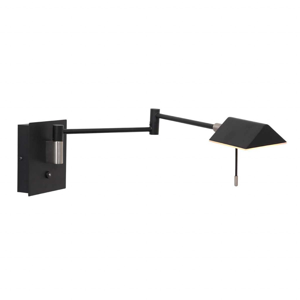 Steinhauer Wand leeslampRetina zwart - 3402ZW
