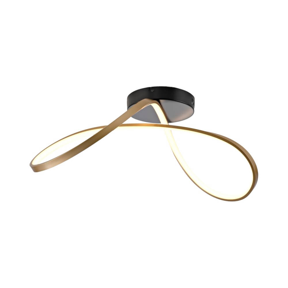 Just Light Design plafondlampOkta messing/zwart - 15405-68
