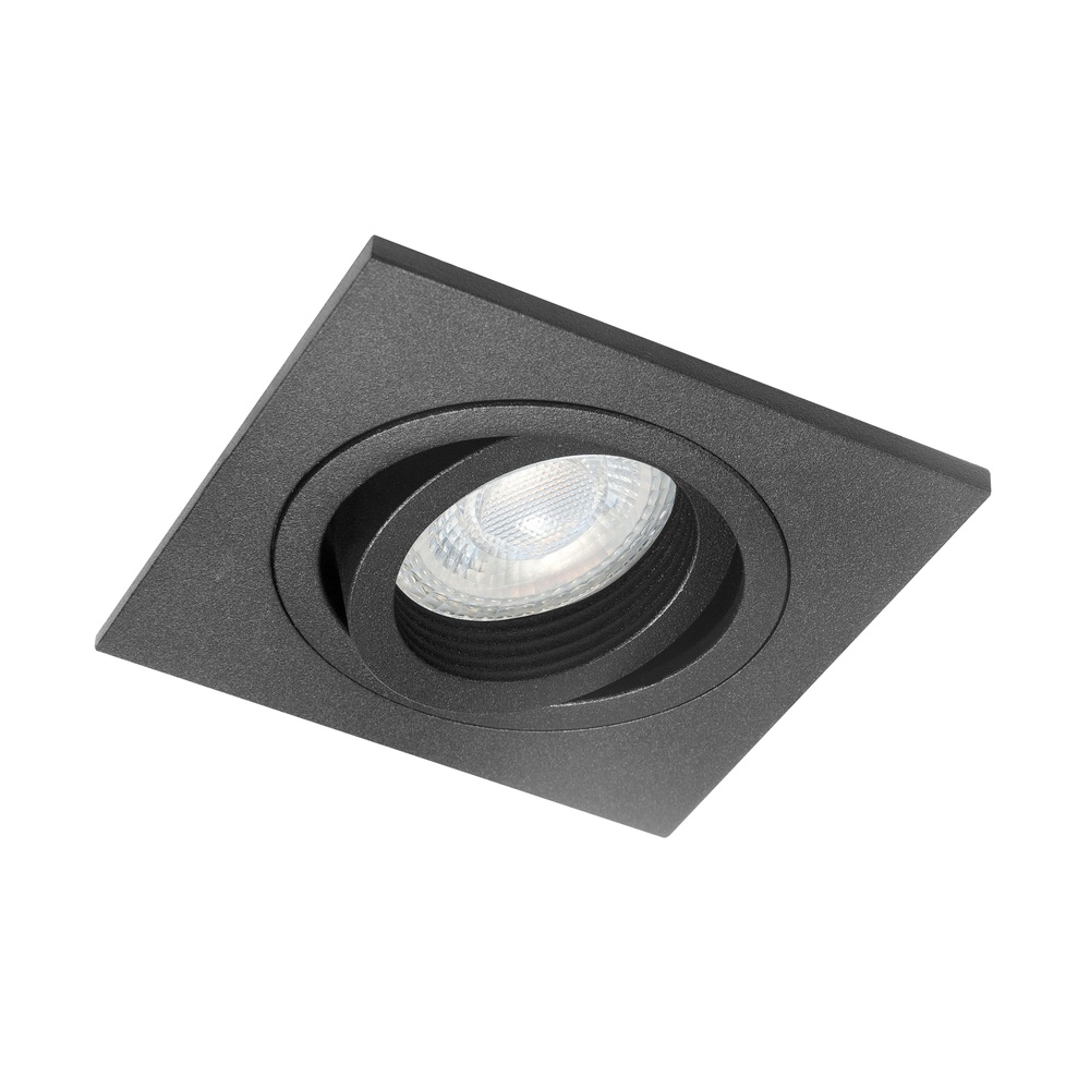 Highlight Inbouwspot Downlights vierkant zwart - S7818.01
