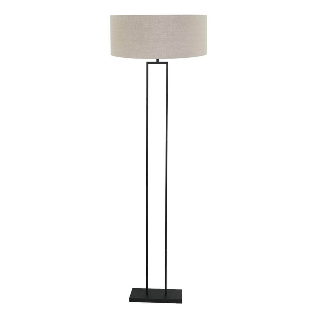 Steinhauer Vloerlamp 160cmStang zwart met grijze kap - 3852ZW