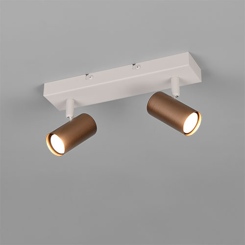 Trio Opbouwspot Taryn 2-lichts mokka bruin - R86852065