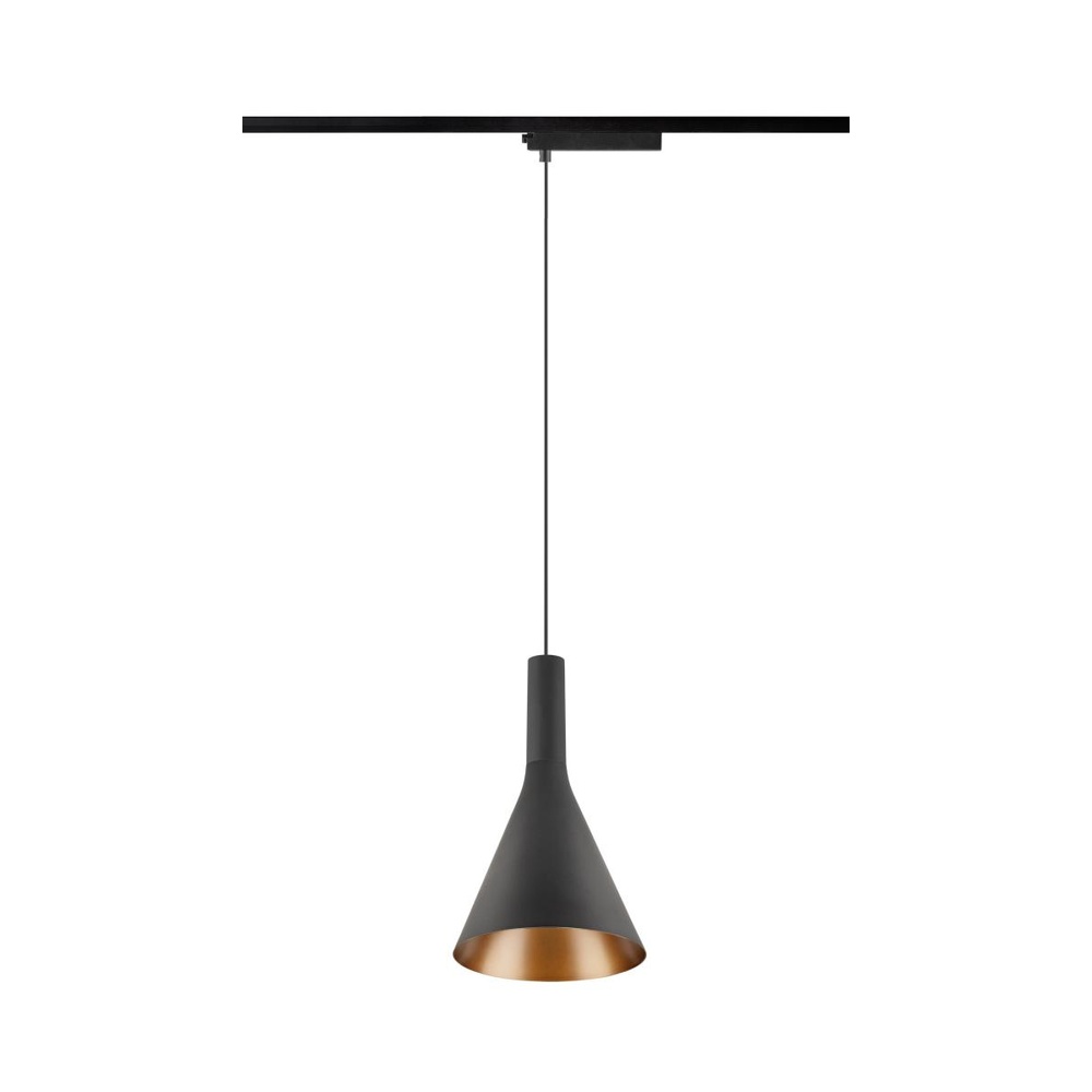 SLV Hanglamp voor railLalu 1-fase zwart Ø 15,2cm - 1010797