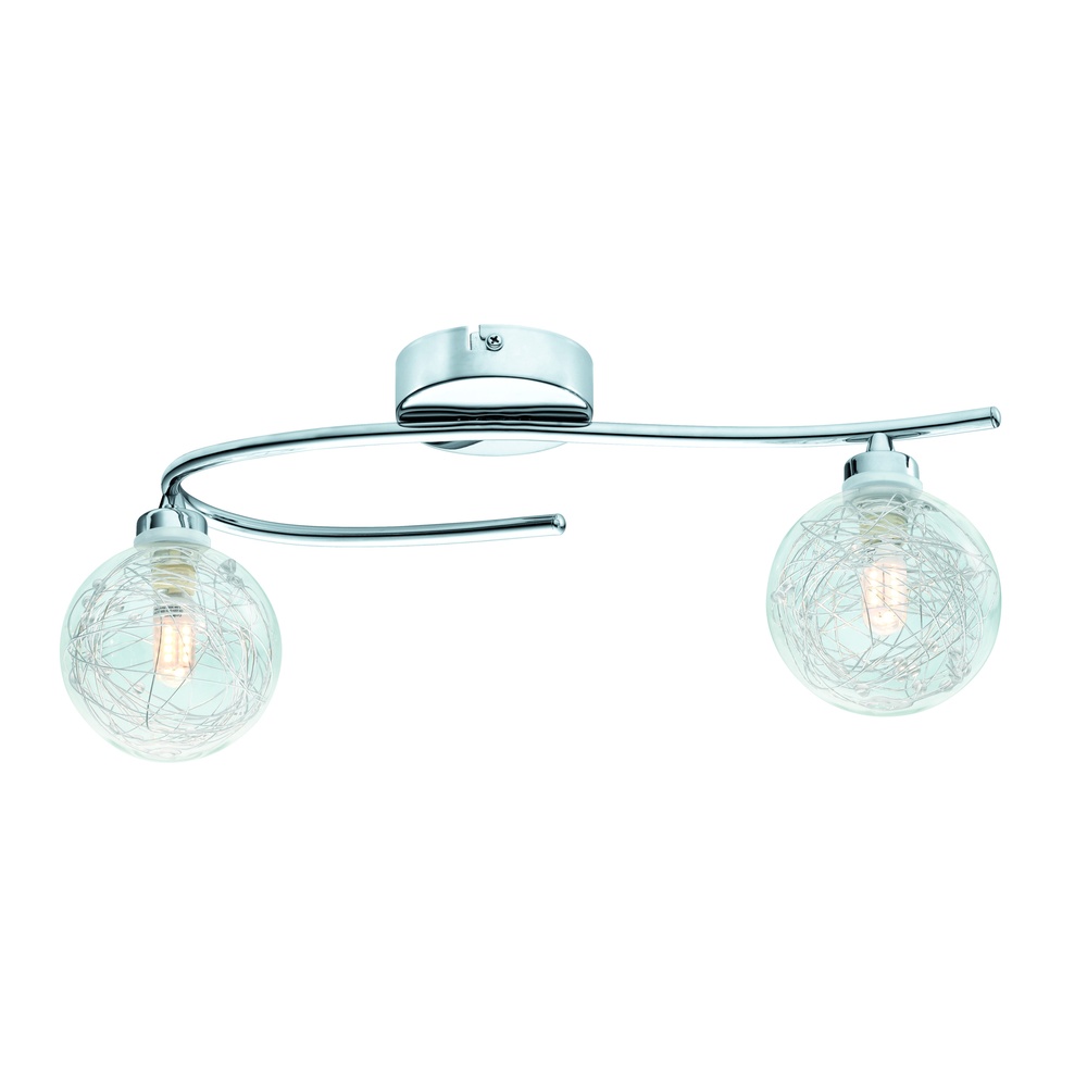 Eglo PlafondlampHorae 2-lichts chroom - 33112