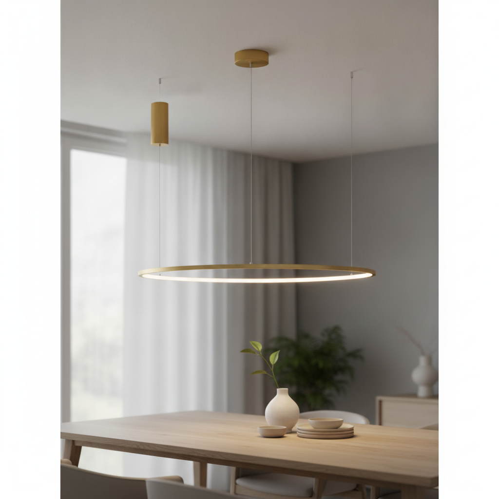 Lyora Ronde hanglamp Tarquin goud Ø 100cm - 110268