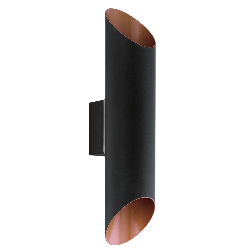 Eglo Wandlamp Agolada Up - Down zwart met koperbruin - 94804