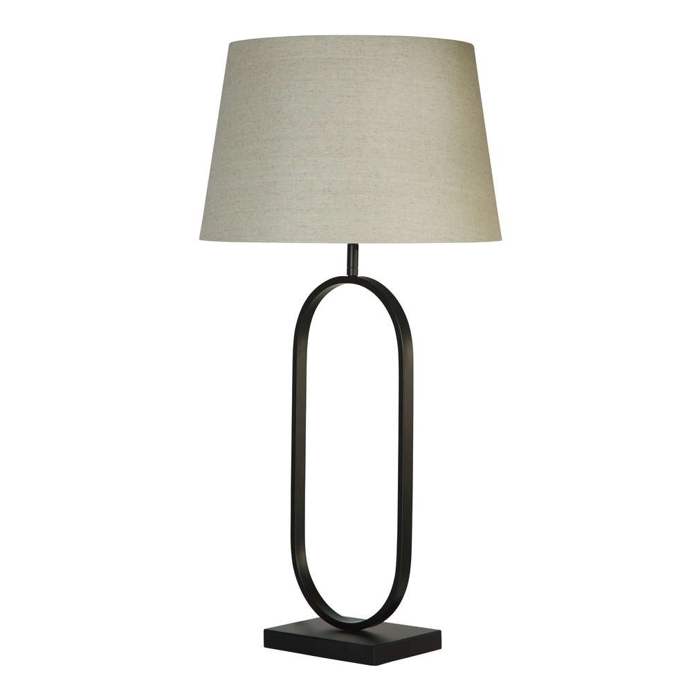 Searchlight TafellampModish zwart met creme kap - EU94101NA