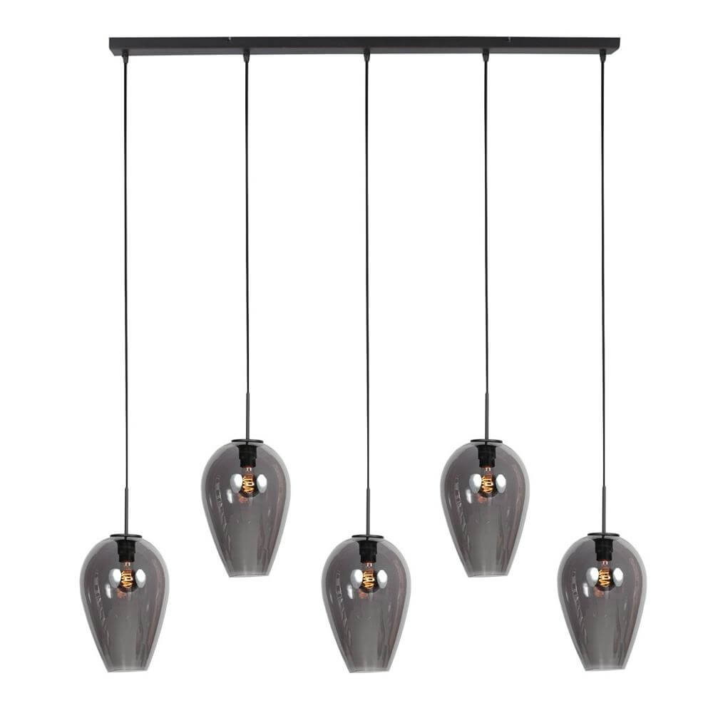 Steinhauer HanglampHaloSwap zwart met smoke glas - 4284ZW