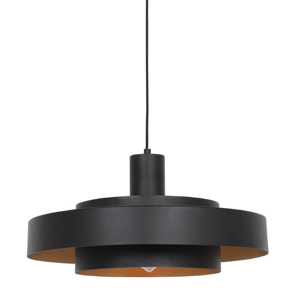 Steinhauer Zwarte hanglampFlinter Ø 50cm - 3329ZW