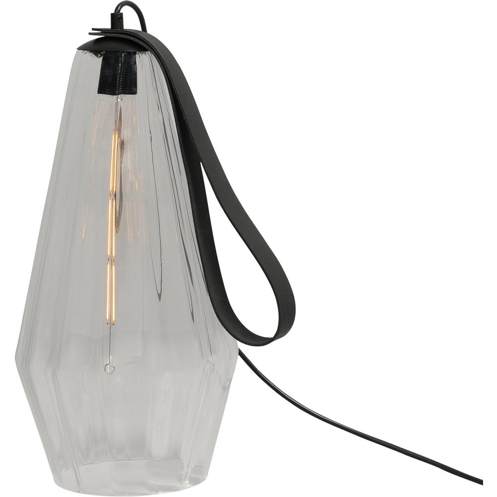 Masterlight Tafellamp zwart Diamond 40cm met helder glas - 4130-05-40-00-23