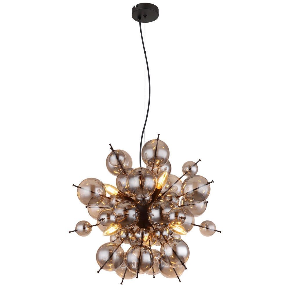 Globo Unieke hanglamp Udo smoke glas Ø 55cm - 15633HS