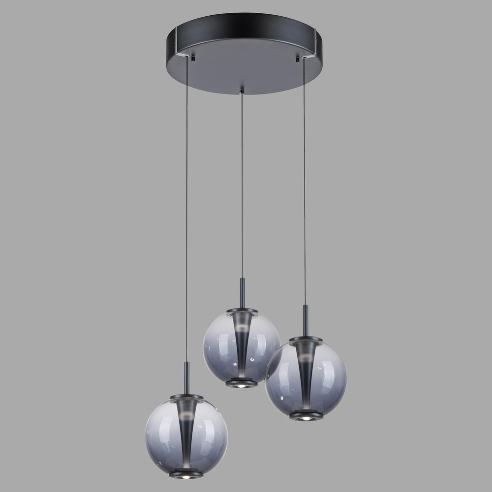 Paul Neuhaus Vide hanglampPure E-Infinty mystic grey met smoke glas - 2222-15
