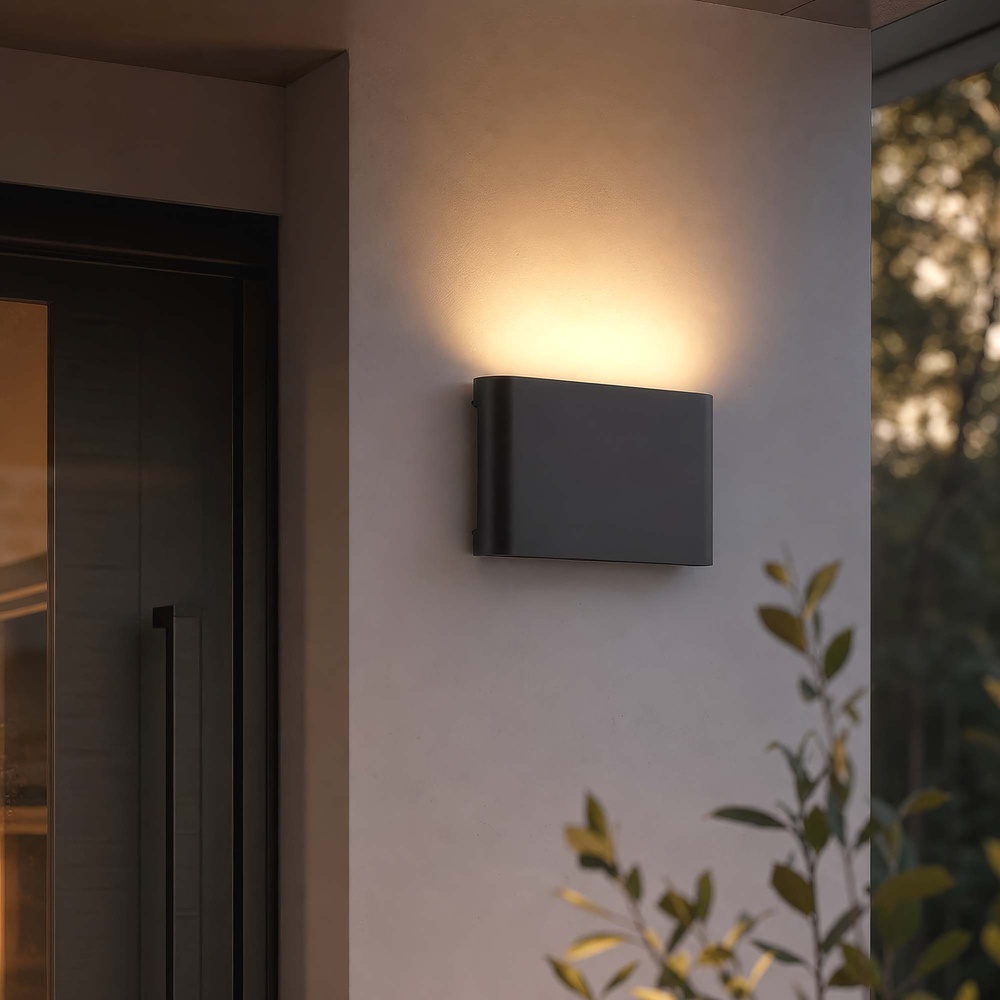 Design wandlamp Varaggio 17,5cm zwart Searchlight 5,05342E+12