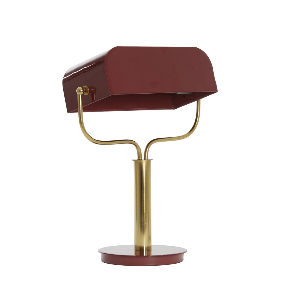 Light & Living Bankierslamp Ayer bordeaux met goud - 1890717