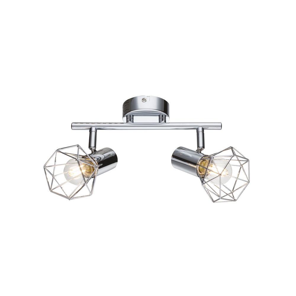 Globo Plafondlamp Xara I 2-lichts chroom - 54802-2
