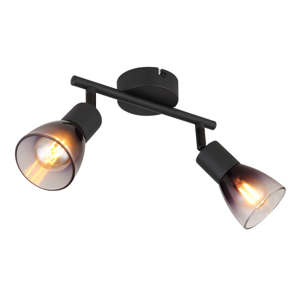 Globo Zwarte plafondlamp Satella 2-lichts - 54312-2