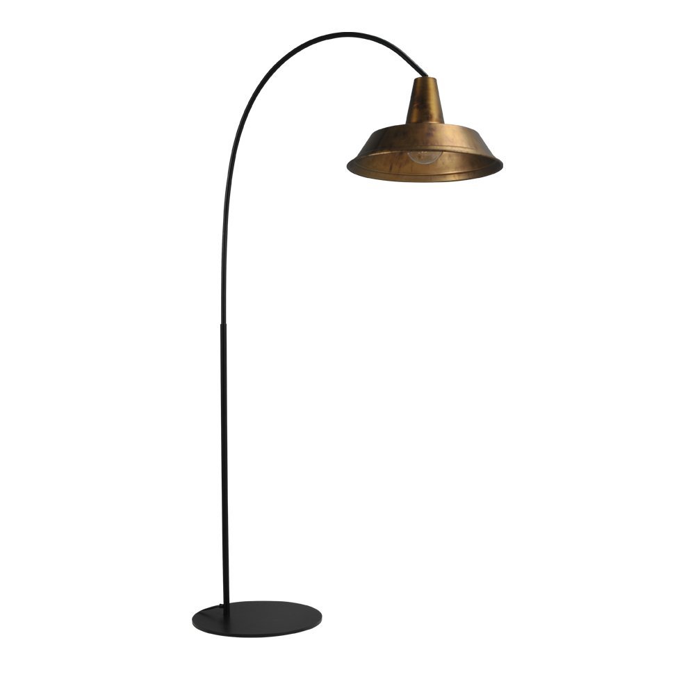 Masterlight Retro vloerlamp Industria 186 zwart met bronsbruin - 1547-05-10-10