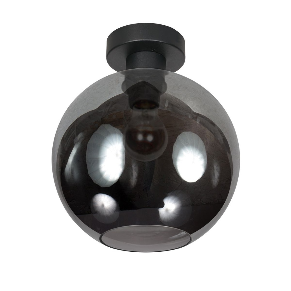 Steinhauer PlafondlampBloeba bol smoke glas Ø 25cm - 4375ZW