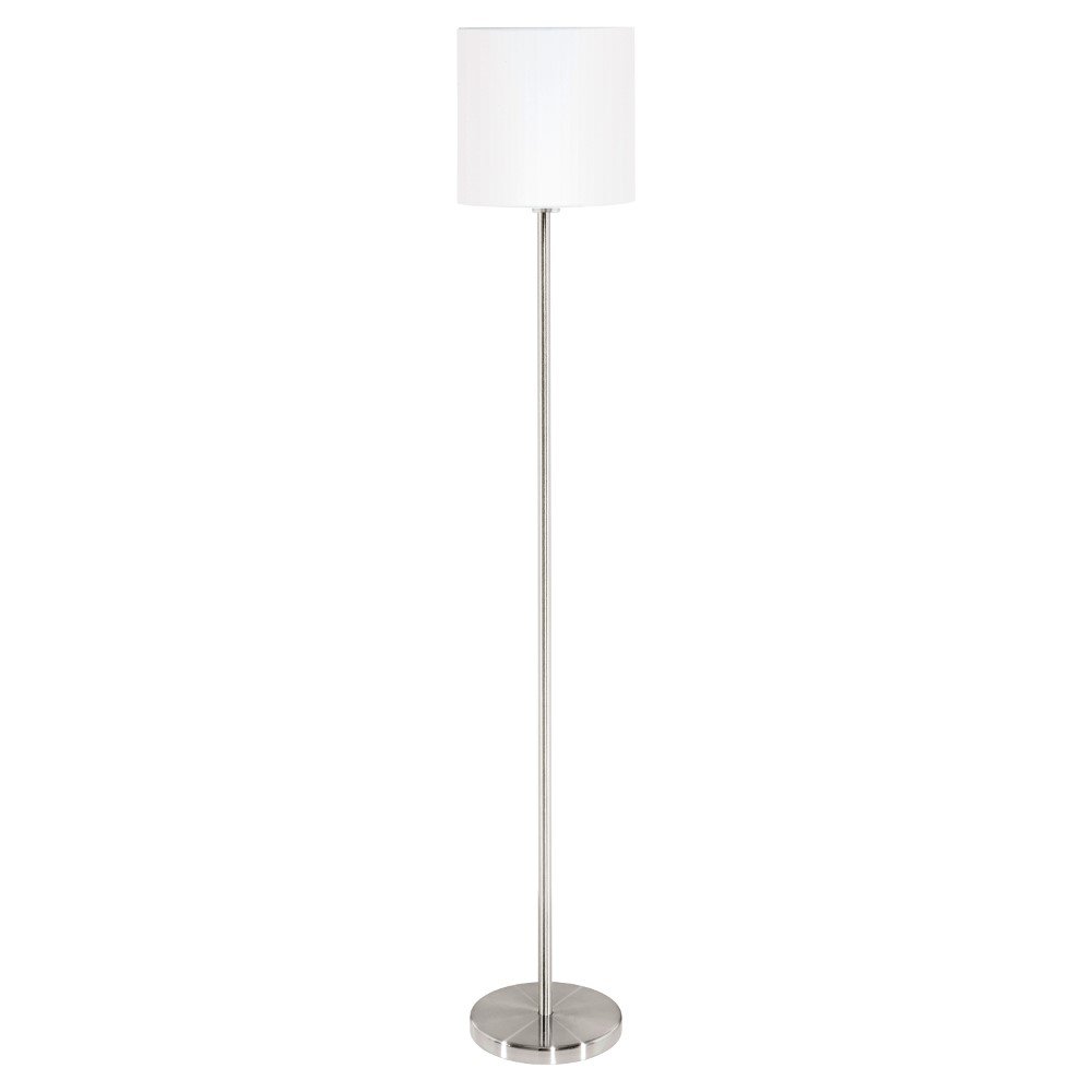 Eglo VloerlampPasteri 28cm nikkel mat met witte kap - 95164
