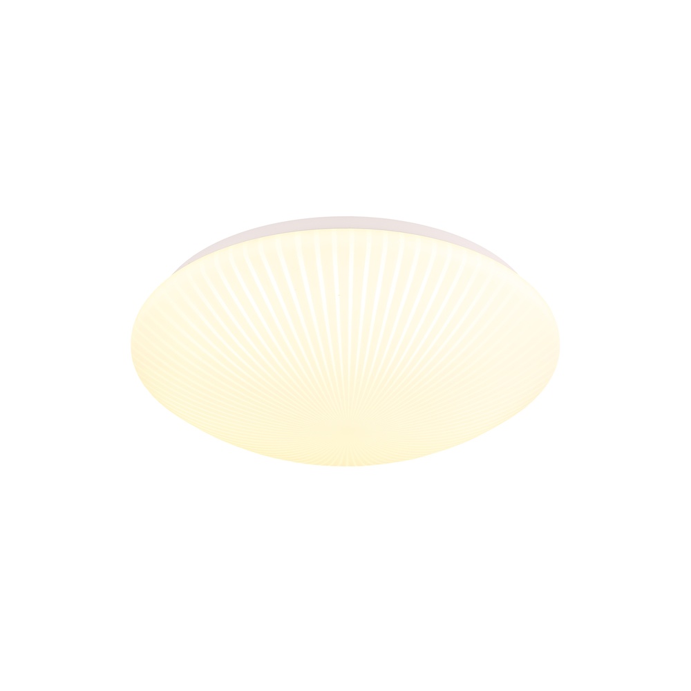 Searchlight PlafonniereMalta Ø 40cm streep - 3-staps CCT - 23381-40WH