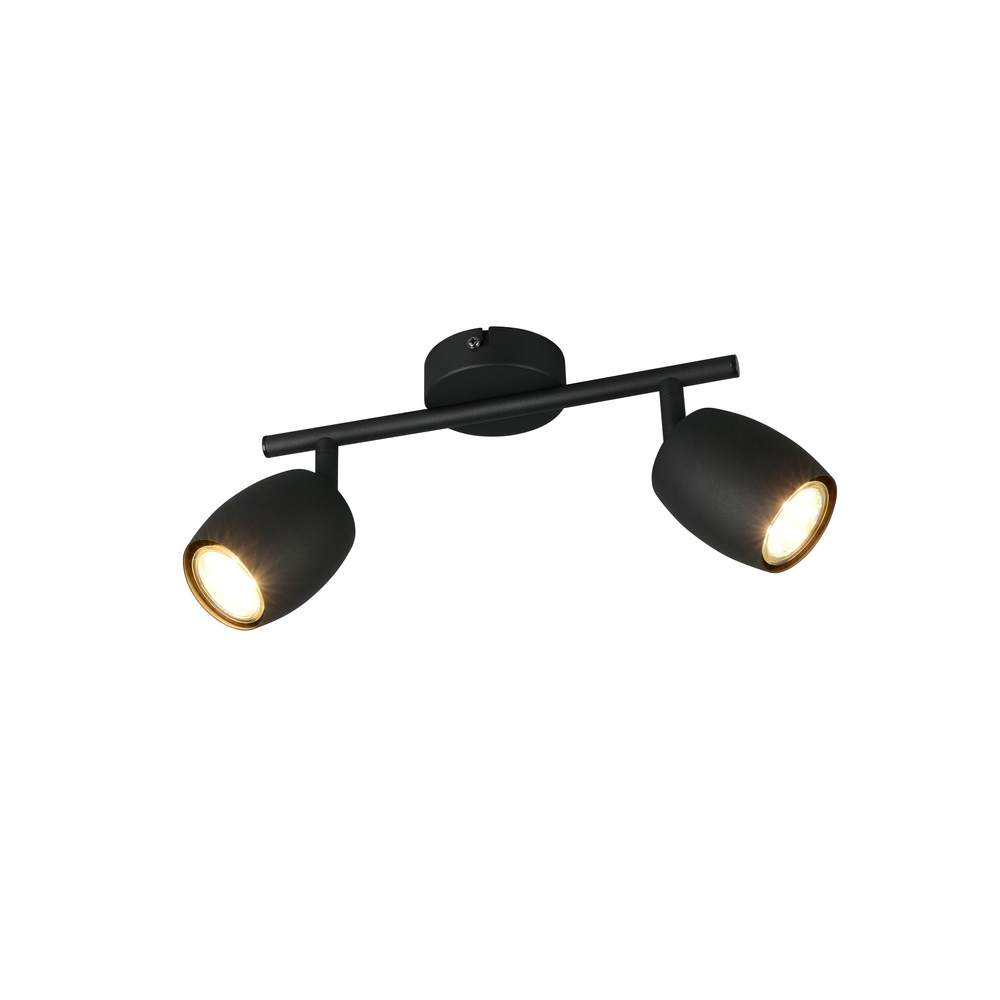 Trio PlafondlampNancy 2-lichts zwart - R86262032