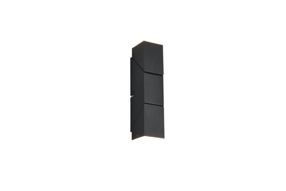 Trio Zwarte muurspotRaglan met led - 248510232