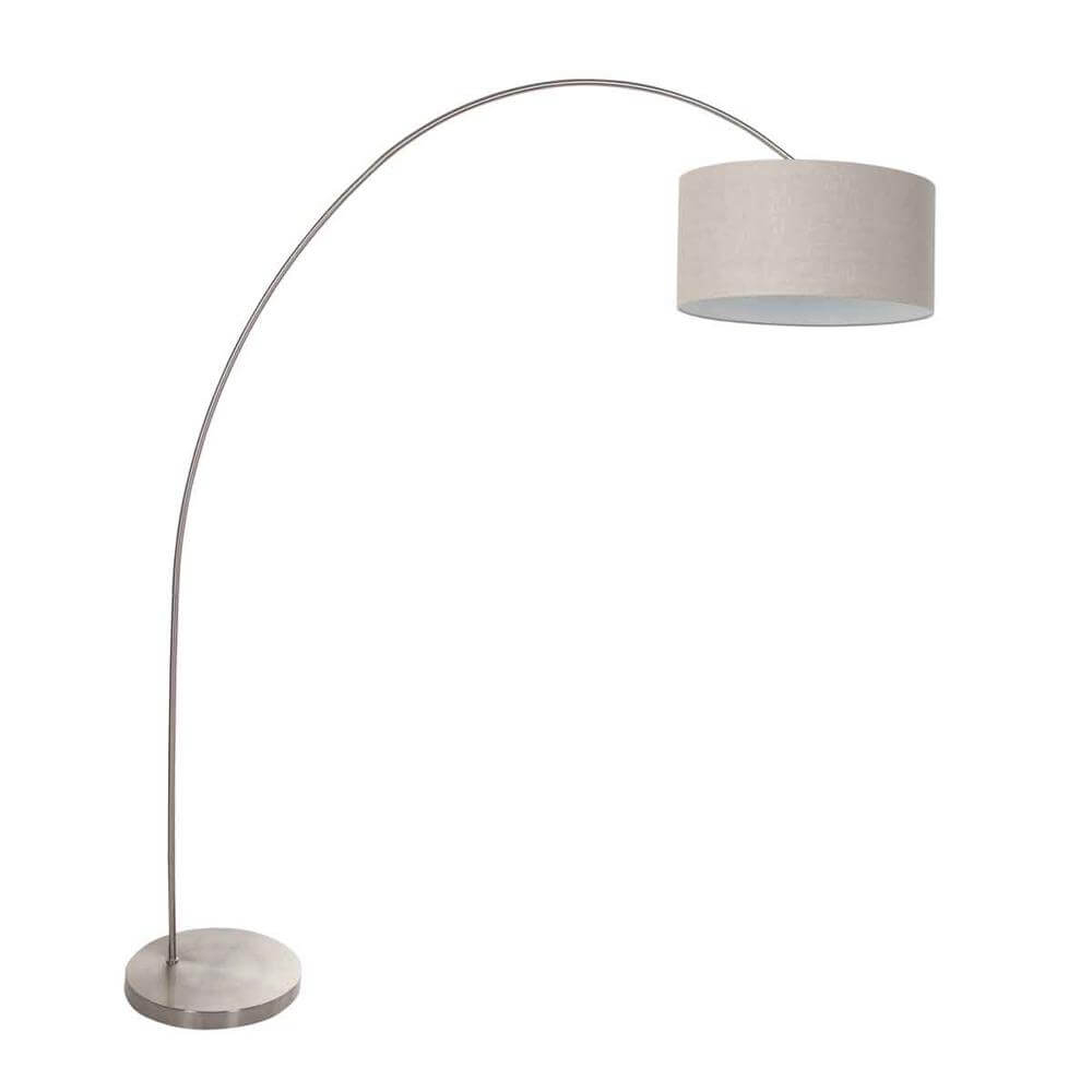 Steinhauer BooglampSolva metaal met grijze kap - 3912ST
