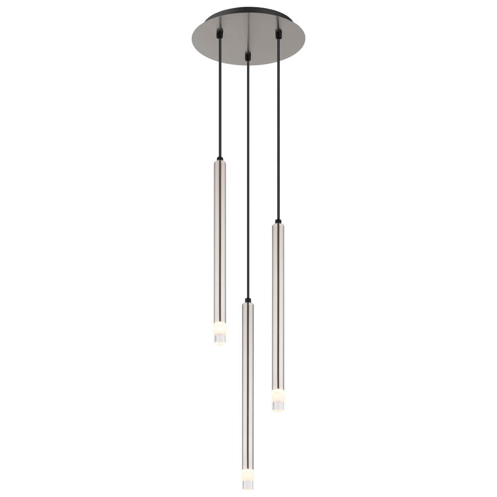 Globo Design hanglampRyan 3-lichts nikkel - 15629N-3